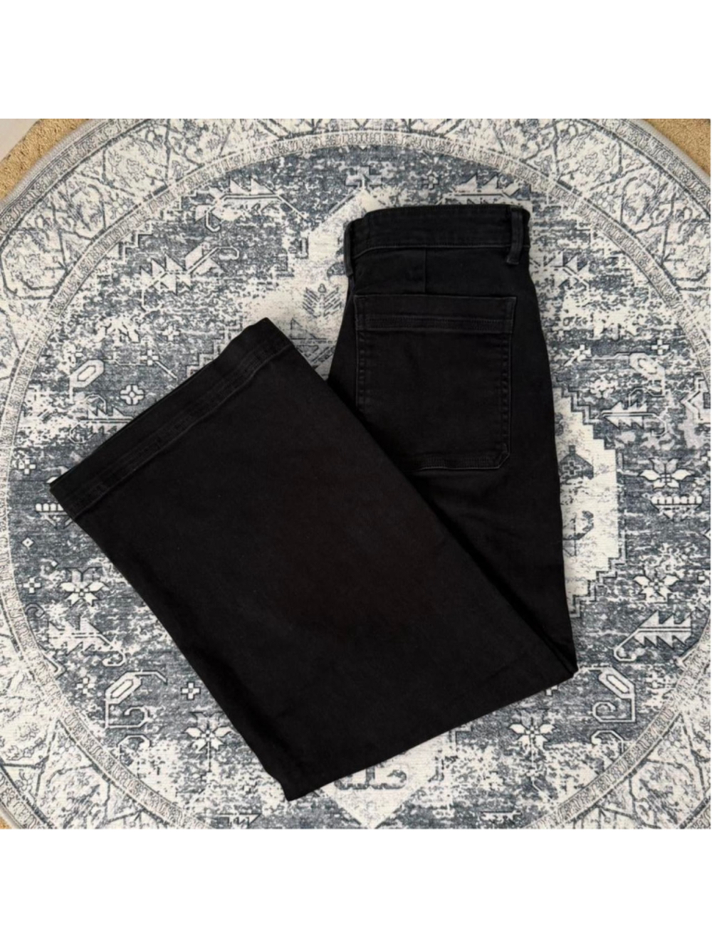 Everlane Black Wide Leg Pants - Size 4 - Picture 1 of 3